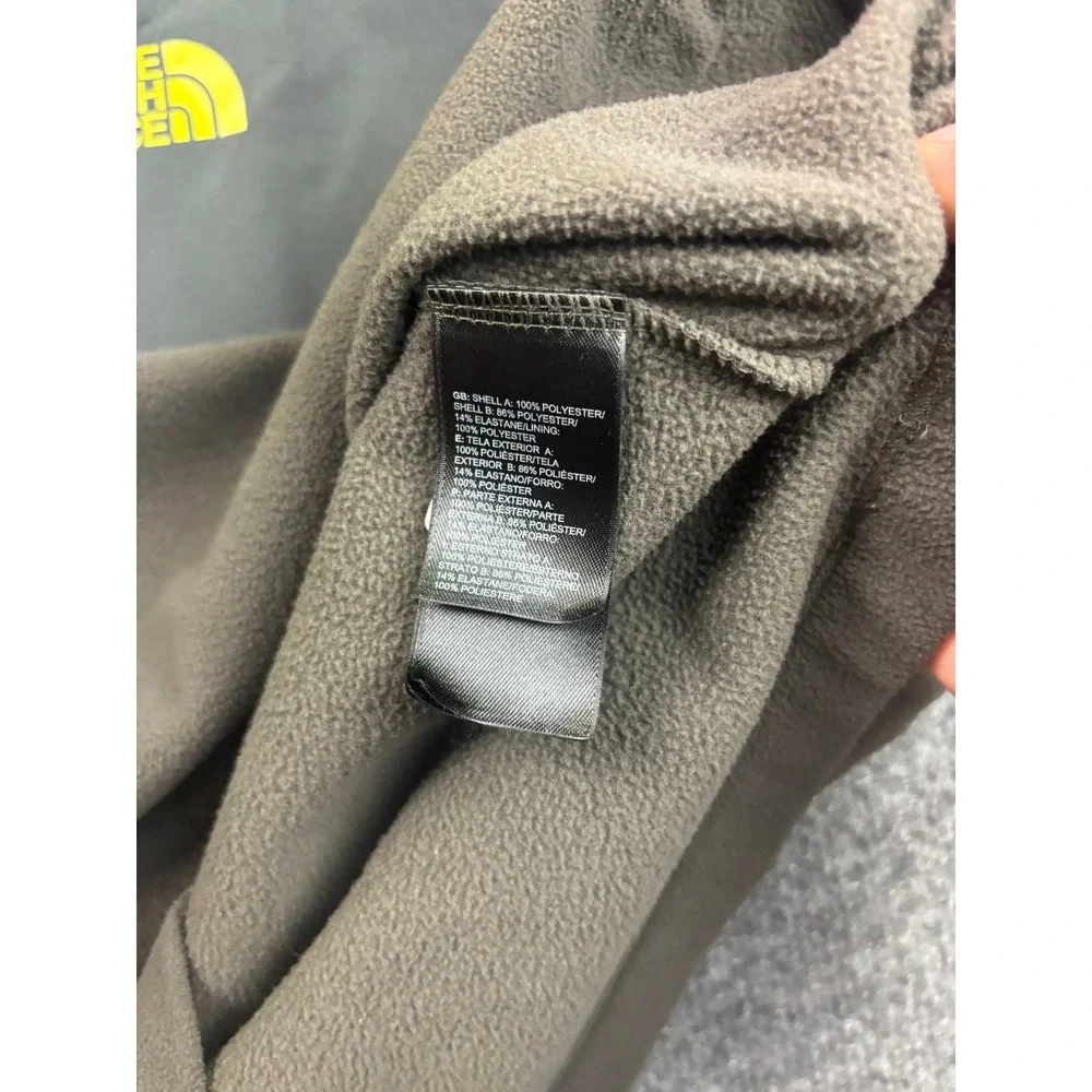 The North Face Fleece Pullover Mens Large Olive Green 1/4 Zip Chest Pocket